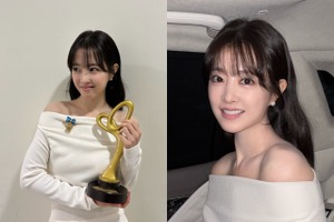 童顔女優パク・ボヨン、表彰式で放ったまばゆい美貌…「妖精ですか？」【PHOTO】 画像