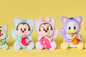 淡いカラーの猫コスチュームを身に着けたディズニーキャラクターが登場！「迎春コレクション」1月1日発売 画像