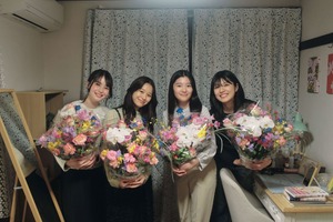 川床明日香＆森田想＆清田みくり＆三浦理奈、揃ってクランクアップ「温かさが、きっと映像にも現れていると思う」『うるさいこの音の全部』 画像