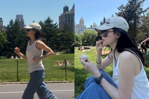 “若々しい” イ・ヨンエ、NYセントラルパークを走った！「見ているだけで癒やされる」【PHOTO】 画像