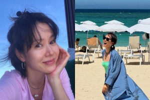ソン・イェジン、家族での夏休みを満喫中!?夫ヒョンビンと息子の顔は“スタンプ隠し”で公開！【PHOTO】 画像