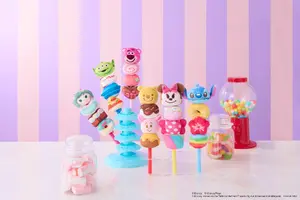 ミニー＆スティッチ＆プーさんたちが串に挿さったマシュマロみたいなマスコットに　「きゃらマロDisney」8月27日発売 画像